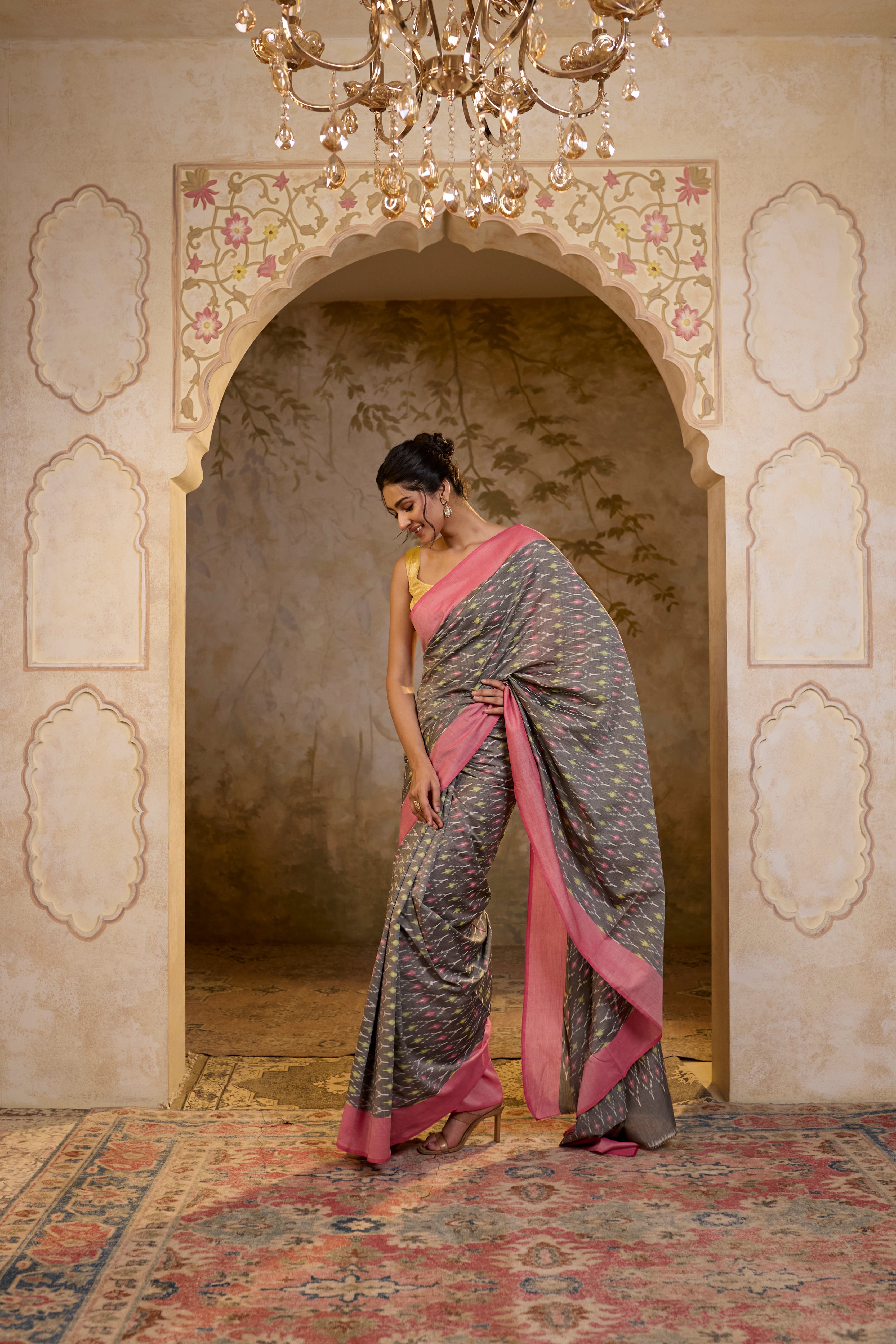 Pink Saree